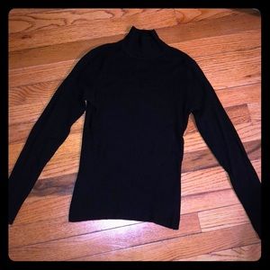 Black mock turtleneck sweater